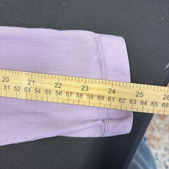 LL Bean Womens 100% Linen Tunic‎ Lilac Medium - Picture 11 of 12
